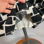 Banana Republic Skirt Cotton Silk Black White Abstract Blocks Pencil Pockets 4 Photo 13