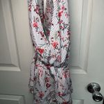 Daytrip  Women's‎ Floral Striped Sleeveless Blouse V-neck Flowy Size Small Summer Photo 4