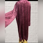 Miss Elaine 2X Wine Embossed Full Zip Caftan Luxe Lounge Gown Housecoat Robe Photo 2