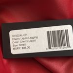 Noli Cherry Liquid Red Shiny Leggings Photo 7