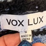 Vox Lux Women's Small Blue Round Neck Striped Short Sleeve Pullover Sweater Photo 4