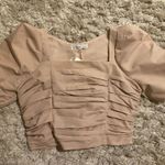 Endless Rose  Tan Ruched Top Photo 0