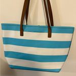 Michael Kors blue and white striped Tote Photo 9