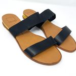 DV by Dolce Vit Dolce Vita Black Leather Double Strap Slide Sandals  Photo 4