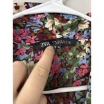 ZARA Floral Button Up V-Neck Top Size Medium Bohemian Feminine Flirty Cottage Photo 11
