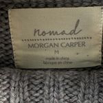 Nomad Anthropologie Morgan Carper Sweater Dress Fringe Knit Tunic Gray M Photo 7