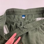 Old Navy  Dark Green Linen Blend High Rise Pull On Shorts L Photo 2