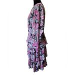CGJ Vintage 80s Witchy Whimsygoth Artsy Grunge Floral Layered Ruffle Midi Dress Size undefined Photo 3