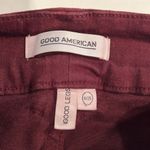 Good American Good legs 0 25 burgundy skinny mid rise cut #292-A pockets zip Photo 8
