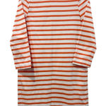 Boden Orange & White Striped 100% Cotton Knit Jersey Crew T Photo 0