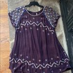 Free People  In the Clouds navy beaded embroidered sequin boho tunic mini dress Photo 4