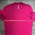 Free People Pink Long Sleeve Midi Crew Fall Winter Slit Sweater Dress Size S Photo 4