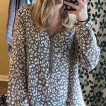 Apt. 9 Beige Leopard Print Top Photo 0