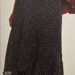 CAbi  Sinatra Skirt Polka Dot Midi High Low Hem‎ Flowy Black White Size 8 Photo 0