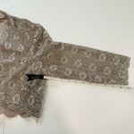 Alex Evenings Champagne Lace Sequin Two Piece Jacket Sleeveless Dress Size 8P Photo 8