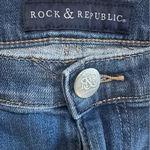 Rock & Republic Jeans Kashmiere Ankle Blue Denim Distressed Star
Patches Size 4 Photo 4