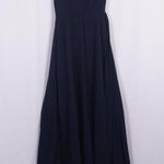 NWT JENNY PACKHAM Chiffon Wrap Gown in Midnight Size 0 Blue Photo 3