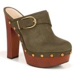 Veronica Beard 
Alek Croc Embossed Leather Clogs size 8.5 Photo 0