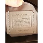 Coach Pebble Leather Gallery Shoulder Tote – Taupe Grey – Chain Strap Detail Photo 7