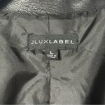 JLUXLABEL Faux Jacket Blazer Women L Black One Button Moto Oversized Collared Photo 1