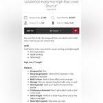 Lululemon NWT  Hotty Hot High Rise 4” Lined Glazed Pink Size 4 Photo 5