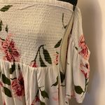 2. Feathers Floral Off The Shoulder Smocked Back Midi Dress Size 2X White Photo 2