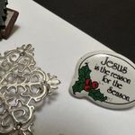 Christmas Holiday Brooch Pins Lot Of 17 For Crafts Projects Or Repair Photo 1