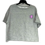 Champion Grey Crop Top Tee Shirt Size Medium Photo 0