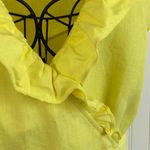 J.Crew Yellow Linen Ruffle Wrap Dress Photo 4