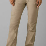 prAna Women's NWT Tan/Khaki Hiking Straight Leg Bootcut Pants Size 4 Short Photo 0