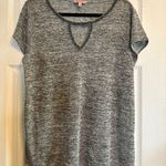 Juicy Couture Gray Knit Top Beaded Neckline Casual Comfy Tee XL Photo 0