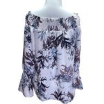 Veronica M  Floral Off Shoulder Floral Blouse Bell Sleeves Size XS Photo 6