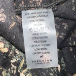 Peruvian Connection  Black/Brown Floral Long Sleeve Baby Doll Size Large Photo 5