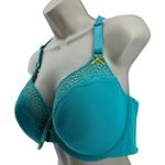Cacique Lane Bryant T Shirt Shaping Solution Teal Green Lace Bra Lace Back 40DD Photo 1