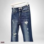 Zenana Outfitters 1085  Blue Flare Leg Jeans Size 26 (26x33) NWOT Distressed Sexy Photo 2