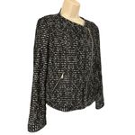 The Limited  Textured Black And White Zip Up Jacket Womens Medium Photo 1