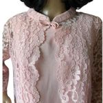 American Vintage 50-60's Vintage Pink dress with matching Lace coat Ladies dress size medium Photo 12