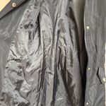 Betsey Johnson  Women's Size XS Black Hooded Long Rain Coat Jacket Gold Hardware Photo 5