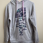 The North Face  Women's Light Gray Hooded Sweatshirt Pocket Tropical Size Large Photo 0