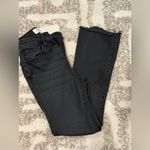 Frame  Women 26 Le Crop Mini Boot Jeans High Rise Raw Hem Black Stretch Photo 3