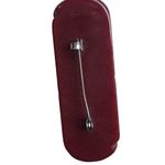 Vintage 1930s Carved Bakelite Dress Clip Deep Oxblood Red Leaf Motif Photo 10