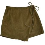 Blue Blush Olive Green Corduroy Wrap Skort with Tie Waist Size Small NWOT Photo 0