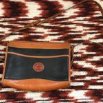 Dooney & Bourke Vintage USA Made Brown Black Leather Crossbody Shoulder Messenger Bag Purse Measurement in pics Multiple Photo 0
