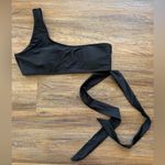 SheIn EUC Black One-Shoulder Bikini Top with tie size M Photo 4