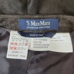Max Mara Genuine Leather Skinny Leg Pants LIned brown size 4 Photo 3