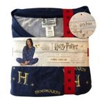 Harry Potter  Hogwarts Womens Pajama Lounge Set Long Sleeve Navy Blue M Photo 1