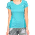 Nike  Running Dri-fit Dry Miler Mesh Athletic Top "Turbo Green" [Teal] size M Photo 0