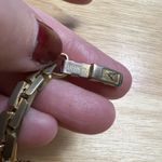 Artisan Vintage Designer Box Link Chain Bracelet 8" Gold Tone Photo 5