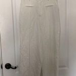 Cider Womens Pants L White Pleated Casual Linen Stretch Wide Pants NWT Photo 0