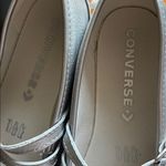 Converse Women's Metallic Silver Double Strap MaryJane Flats Size 7 Photo 5